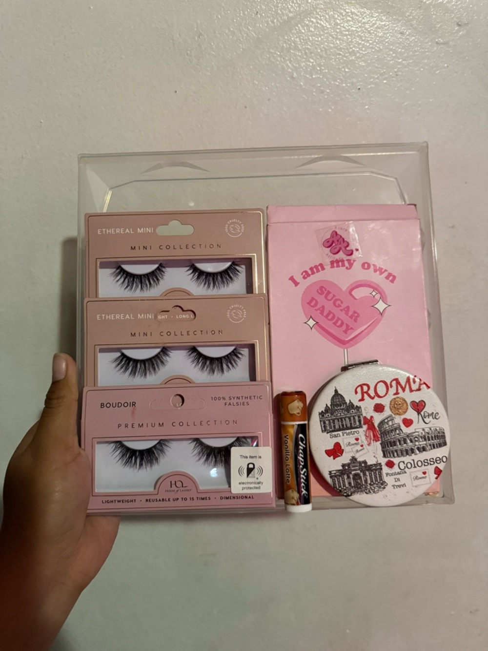 False Eyelash Set with Pink 'I am my own SUGAR DADDY' Box